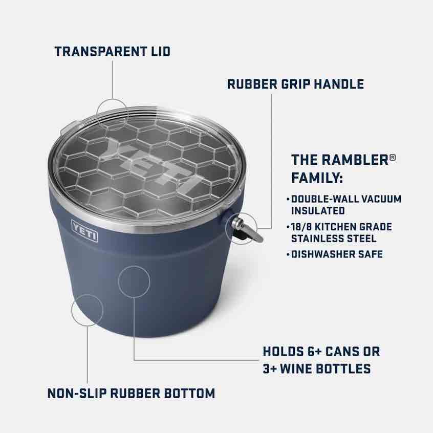 Yeti Rambler Beverage Bucket - Navy - Image 5