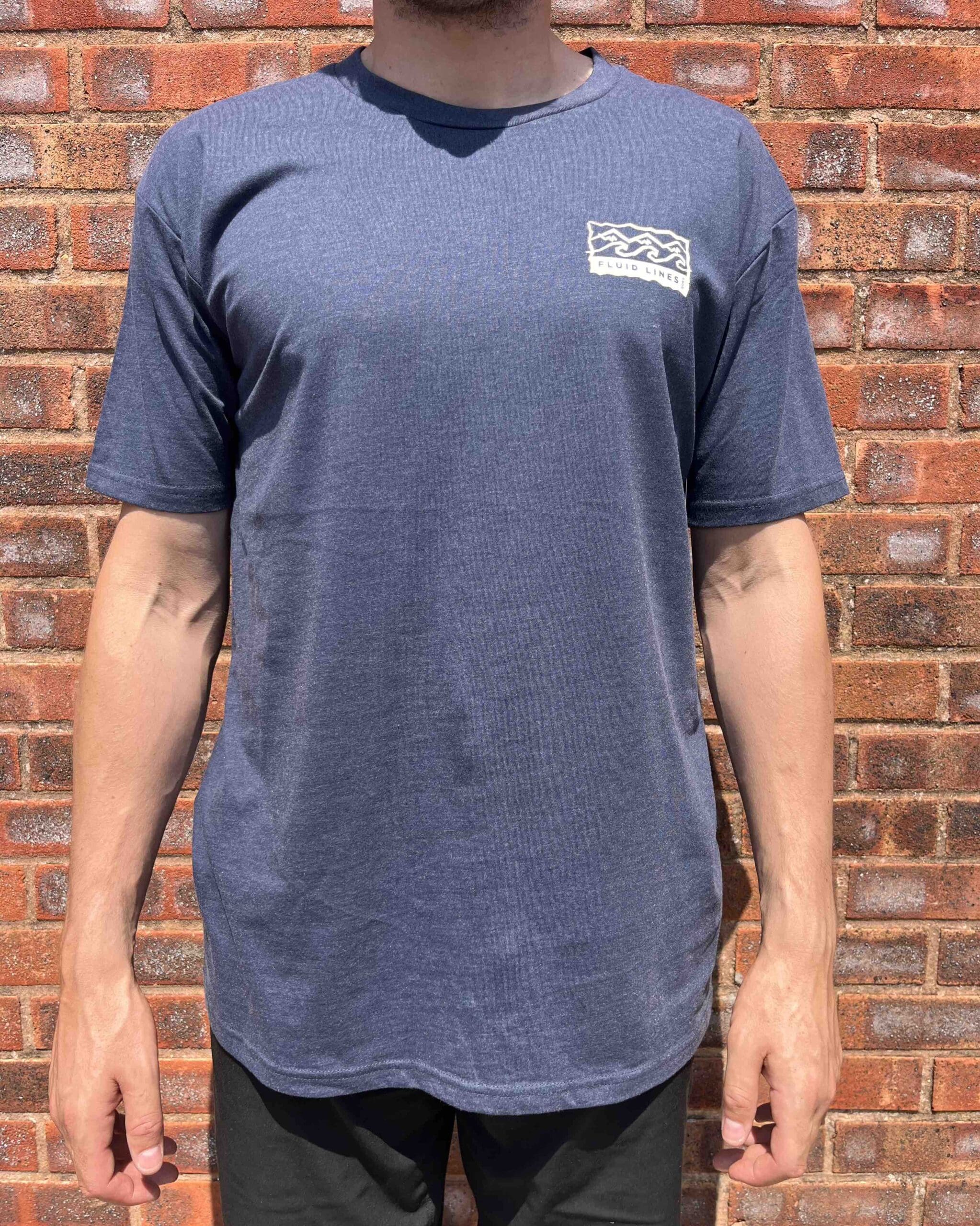 Fluid Lines Ski Surf Logo Men’s T-Shirt